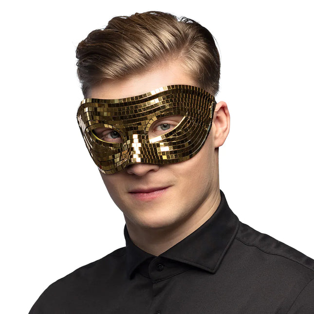 Maschera occhi Disco Gold