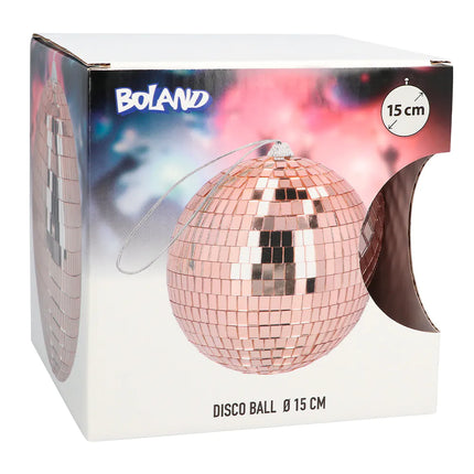 Discoball oro rosa 15 cm