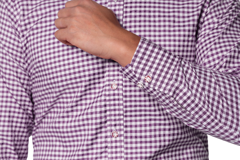 Camicia Trapeze Leopold Purple Blocked