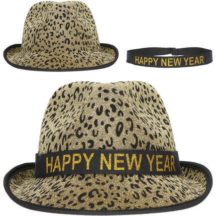 Cappello Happy New Year Panther Gold