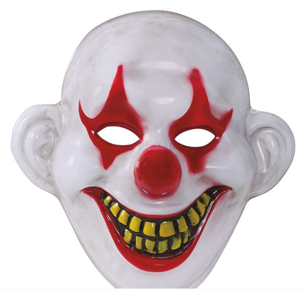 Maschera da clown di Halloween bianca