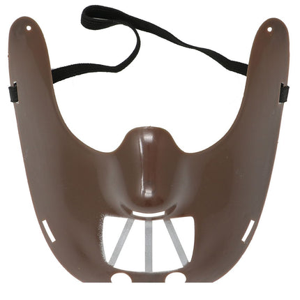 Maschera da bocca di Halloween marrone