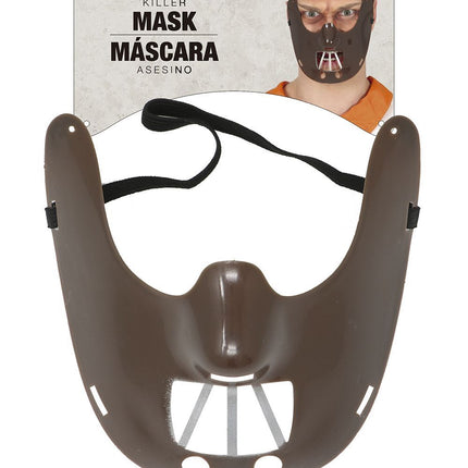 Maschera da bocca di Halloween marrone