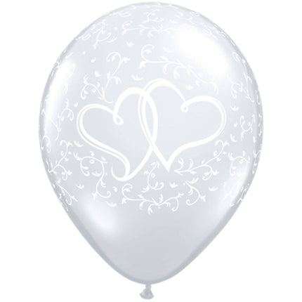 Palloncini d'argento Cuore 28cm - 50 pezzi