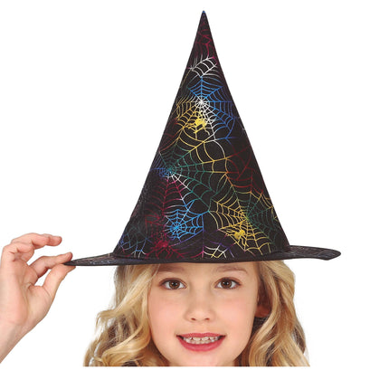 Cappello da strega di Halloween con ragni bambino