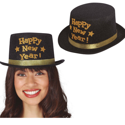 Cappello Buon Anno Oro Nero