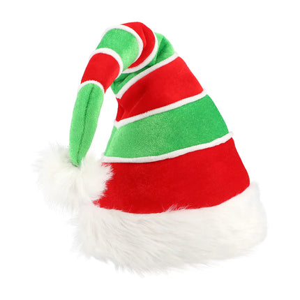 Cappello da Babbo Natale Elfo Rosso Verde