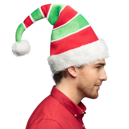 Cappello da Babbo Natale Elfo Rosso Verde