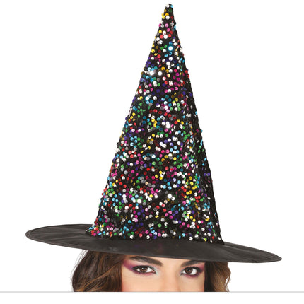 Cappello da strega di Halloween Glitter