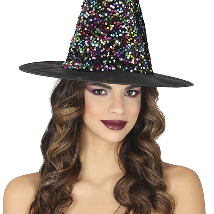 Cappello da strega di Halloween Glitter