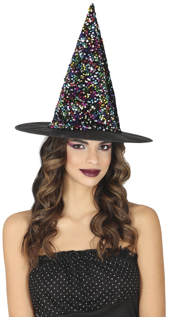 Cappello da strega di Halloween Glitter