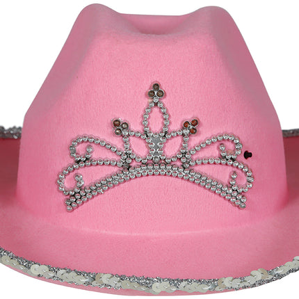 Cappello da cowboy in feltro rosa, bambini