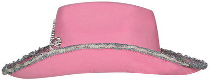 Cappello da cowboy in feltro rosa, bambini