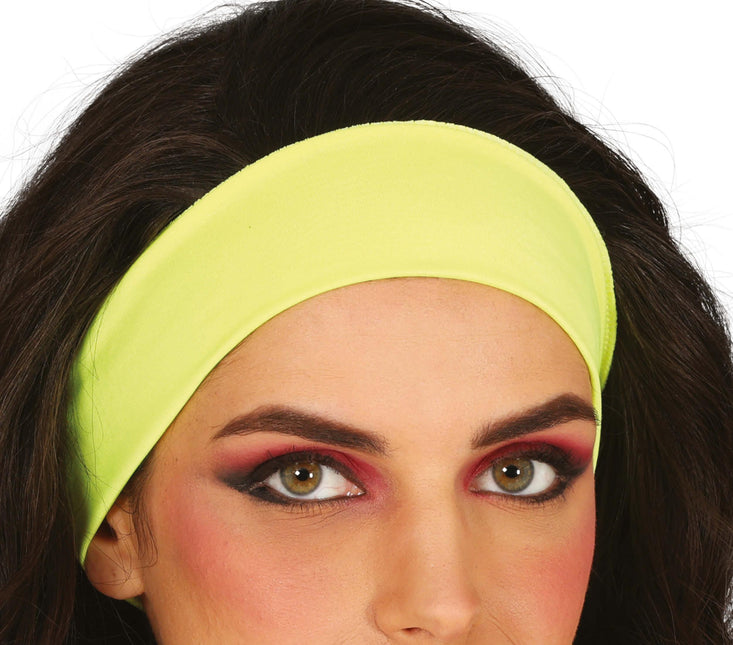 Fascia per capelli neon giallo