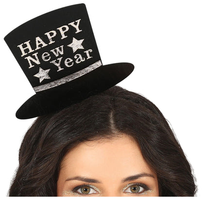 Cerchietto per capelli argento Happy New Year