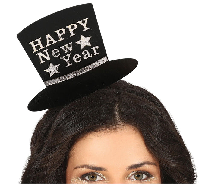 Cerchietto per capelli argento Happy New Year