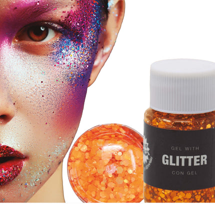 Gel glitterato arancione 20g