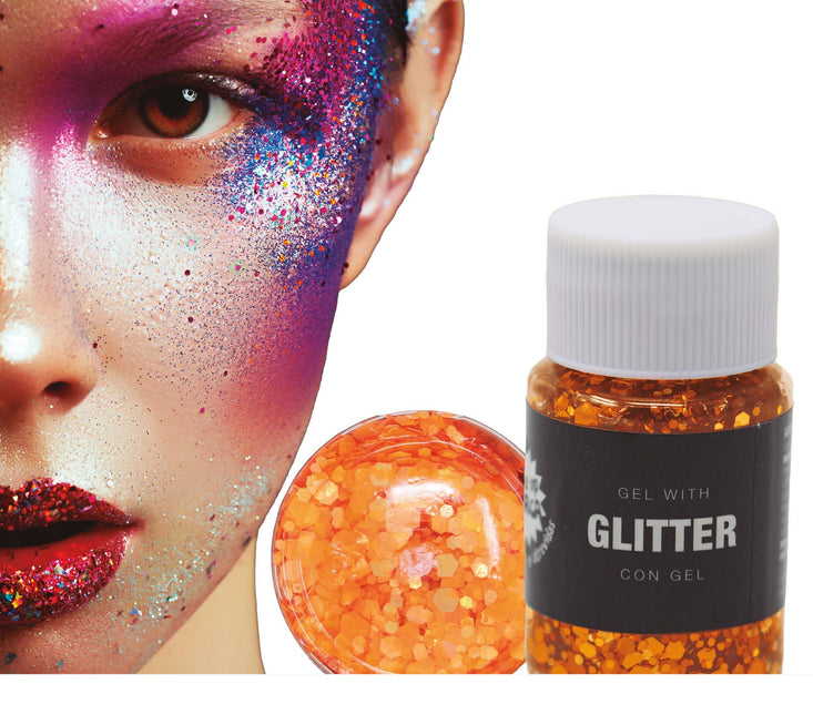 Gel glitterato arancione 20g