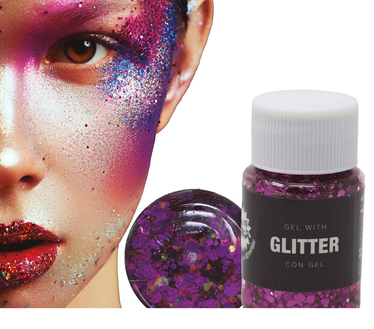 Gel glitterato viola 20g