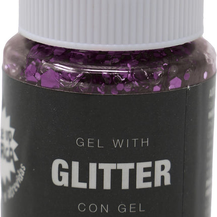 Gel glitterato viola 20g