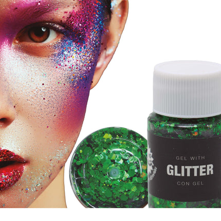 Gel glitterato verde scuro 20g