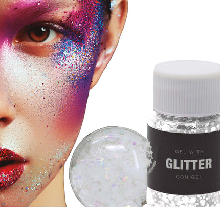 Gel glitterato bianco 20g