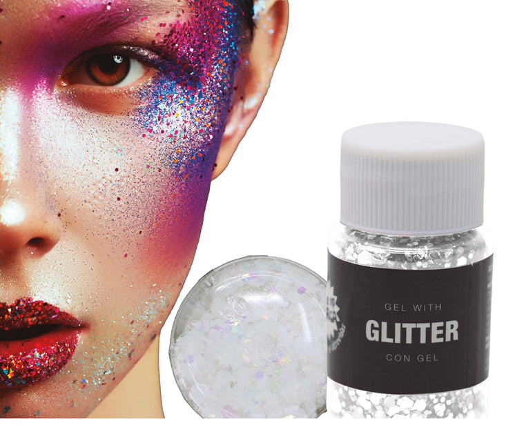 Gel glitterato bianco 20g