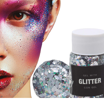 Gel glitterato argento