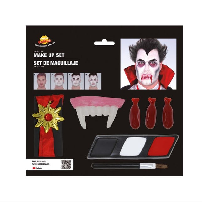 Set per il trucco di Halloween Vampiro Glitter