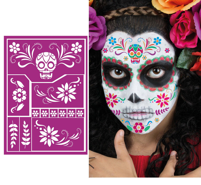 Stencil Halloween Make Up Catrina 20 cm