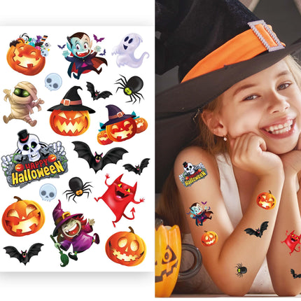 Tatuaggi finti di Halloween colorati