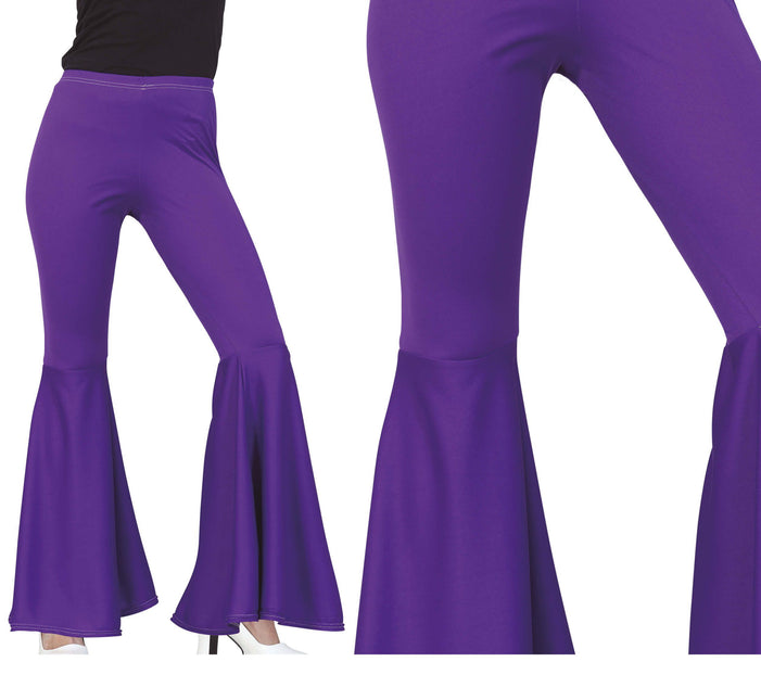 Pantaloni Disco 70S Viola Donna