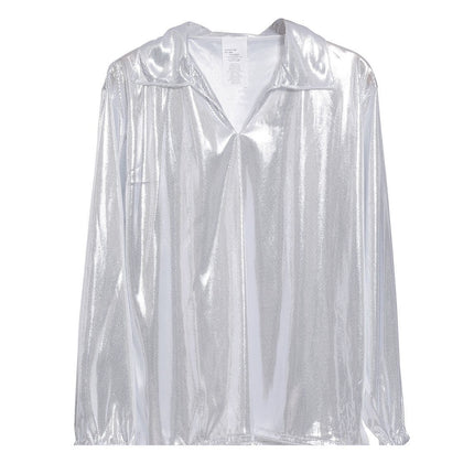 Camicia da discoteca argento