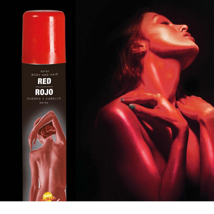 Spray per capelli e corpo rosso 75ml