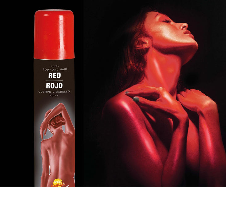 Spray per capelli e corpo rosso 75ml