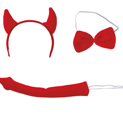 Set di accessori Halloween Devil 3 pezzi