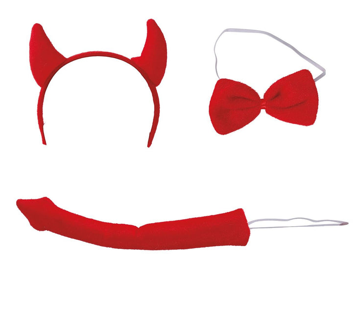 Set di accessori Halloween Devil 3 pezzi