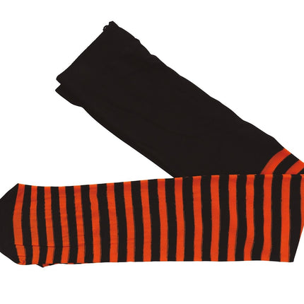 Collant Halloween Bambino Nero Arancione a righe