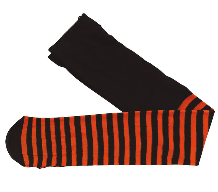 Collant Halloween Bambino Nero Arancione a righe