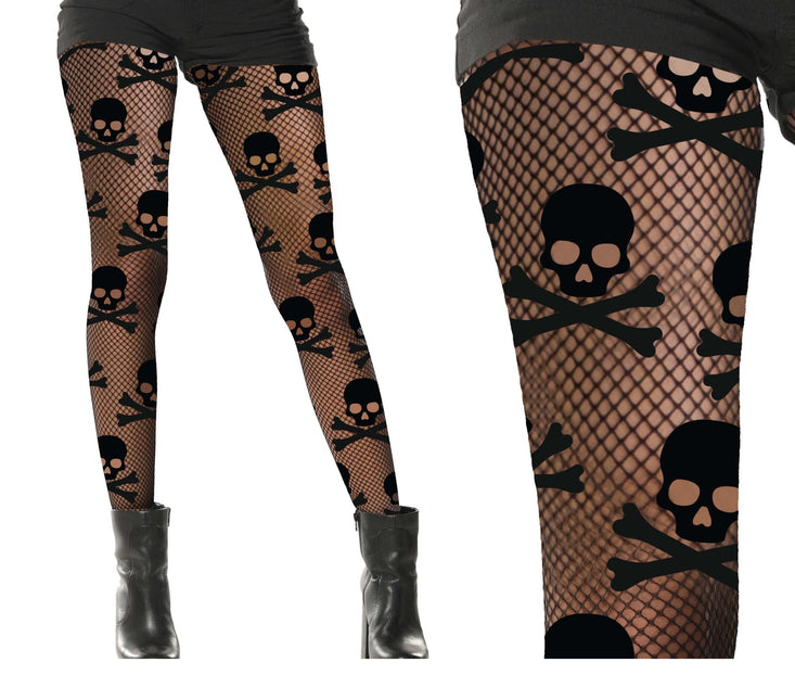 Collant Halloween Teschi neri