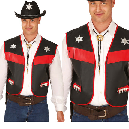 Gilet da cowboy nero