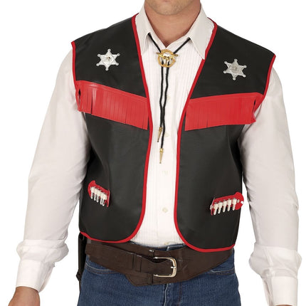 Gilet da cowboy nero