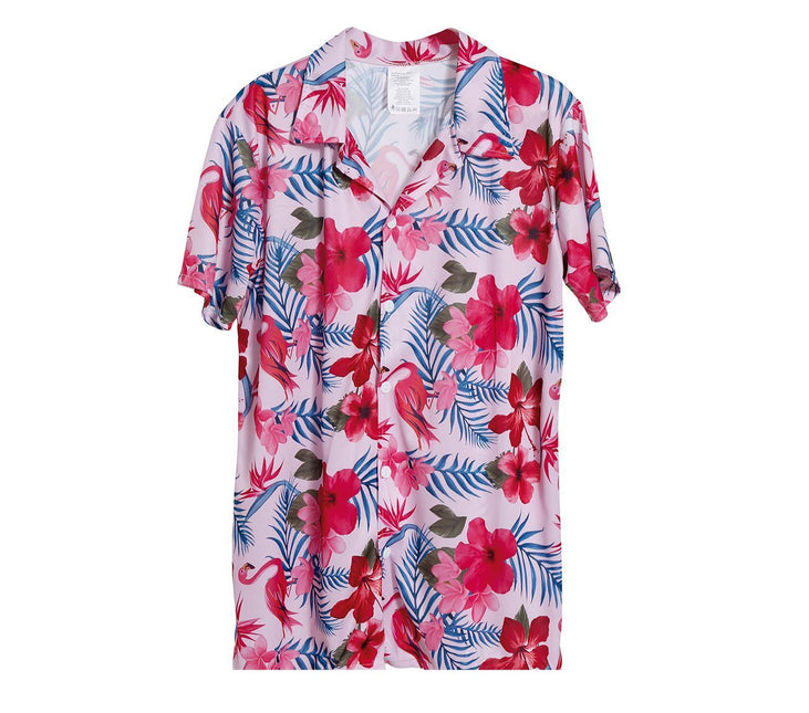 Camicia Hawaii Fenicottero