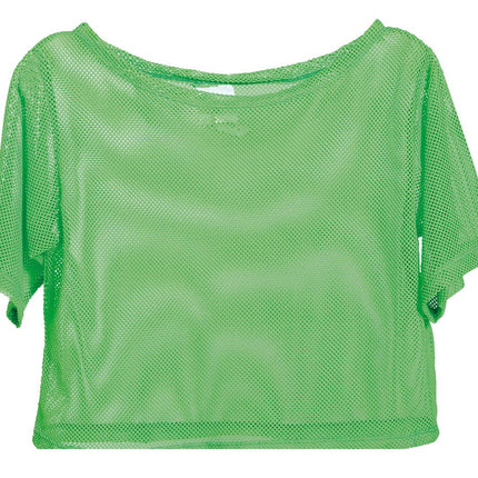 T/shirt a rete Verde Neon Corta L