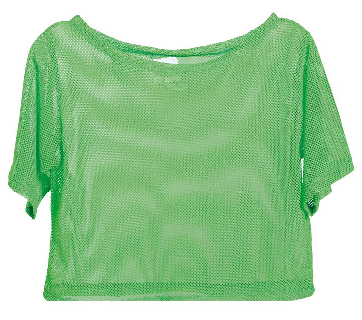 T/shirt a rete Verde Neon Corta L