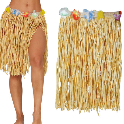 Gonna di paglia hawaiana 40 cm, adulto