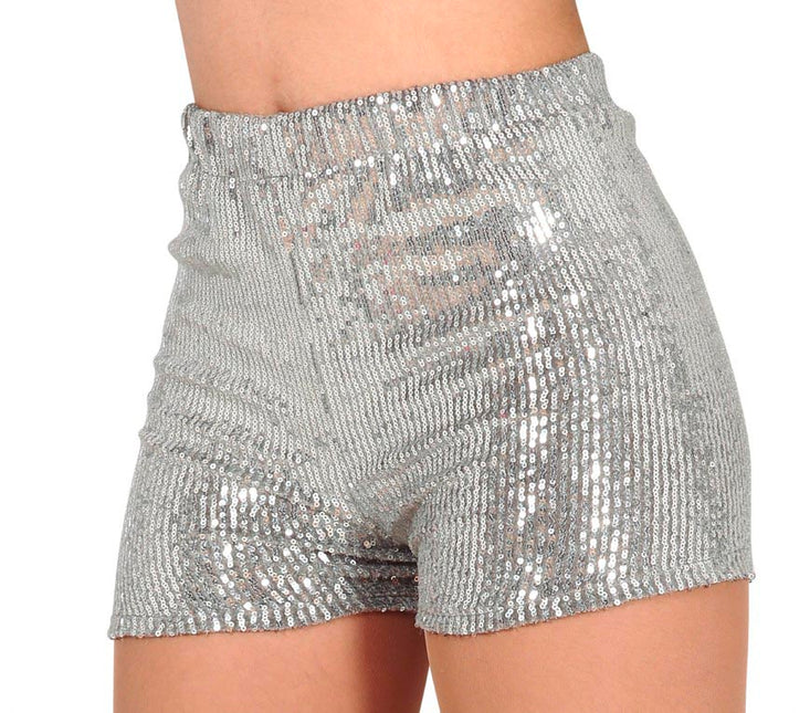 Pantaloni glitterati argento L