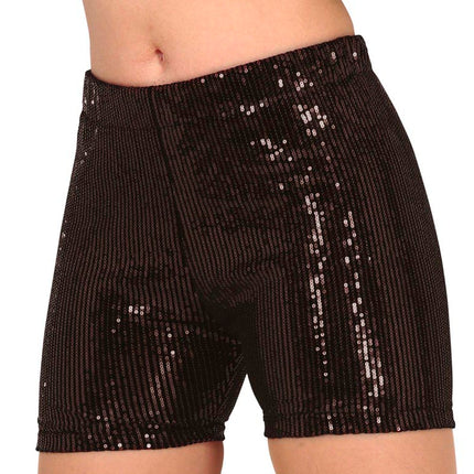 Pantaloni neri glitterati L