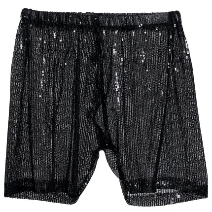 Pantaloni neri glitterati L