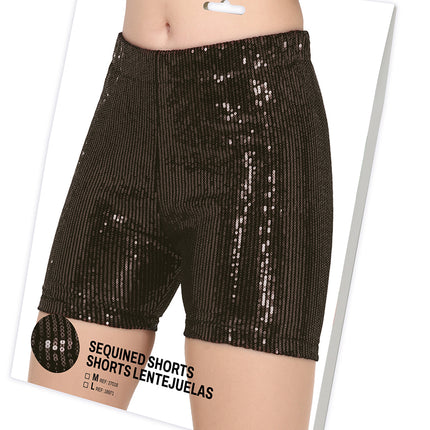 Pantaloni neri glitterati L